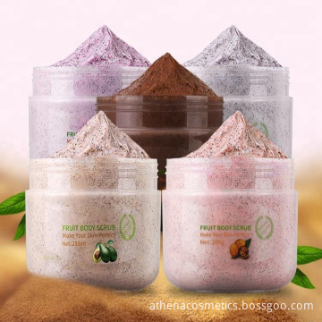 Private Label Exfoliating Moisturizing Fruit body scrub